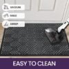 Unyqoos ® Grijze Antislip Vuilvangmat voor Binnen en Buiten, 60 x 90 cm, Eenvoudig Onderhoud