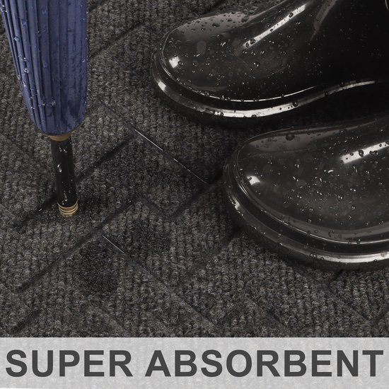 Unyqoos ® Stijlvolle Antislip Deurmat Voor Binnen En Buiten Met Hoog Absorptievermogen En Ontwerp 43 x 75 cm,