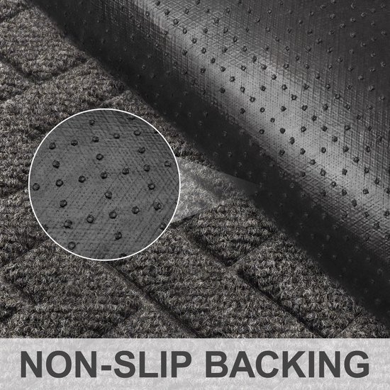 Unyqoos ® Stijlvolle Antislip Deurmat Voor Binnen En Buiten Met Hoog Absorptievermogen En Ontwerp 43 x 75 cm,