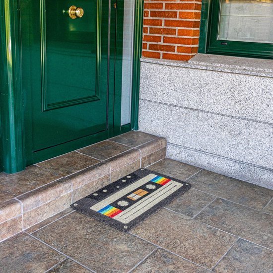 Unyqoos ® Creatieve Kokosvezel Deurmat met Muziekcassette Ontwerp voor Buiten