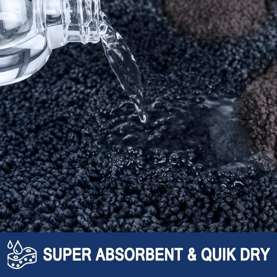 Unyqoos ® Absorberende Antislip Schoonloopmat voor Binnengebruik - 50 x 80 cm - Wasbaar en Waterdicht