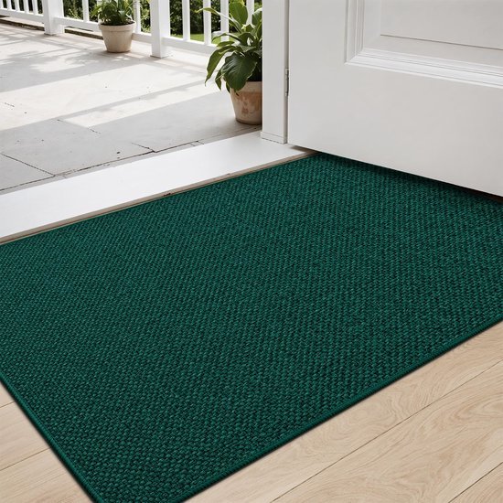 Unyqoos® Groene Antislip Vuilvangmat voor Binnen en Buiten 60x90 cm, Wasbaar en Slank Design