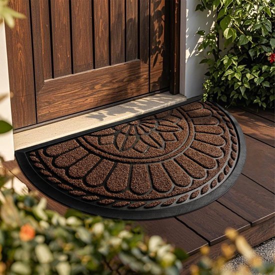 Unyqoos ® Veilige en Halfronde Antislip Deurmat voor Binnen en Buiten