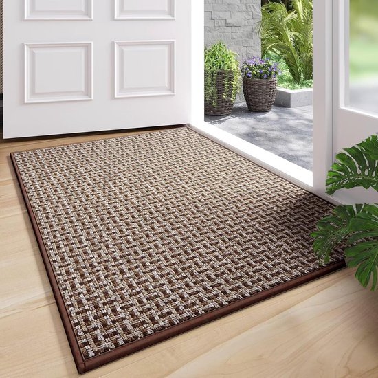 Unyqoos® Dunne antislip deurmat voor binnen, vuilvangend en wasbaar, 60 x 90 cm