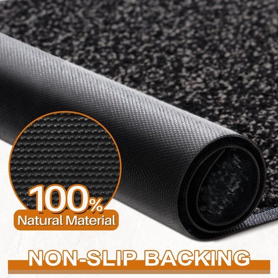 Unyqoos® Absorberende en wasbare deurmat voor binnen en buiten gebruik met antislip