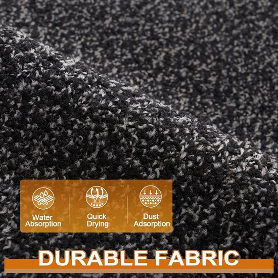 Unyqoos® Absorberende en wasbare deurmat voor binnen en buiten gebruik met antislip