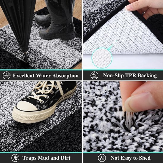 550x550-30776.jpg Unyqoos® Absorberende en antislip deurmat voor binnen en buiten gebruik 40x60 cm