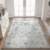 Unyqoos® Wasbare en Antislip Deurmat met Stijlvol Bloemendesign voor Binnen en Buiten, rood, 90*150 cm