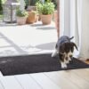 Unyqoos® Blauwgrijze deurmat voor binnen met antislip en vuilopvang 40x60 cm