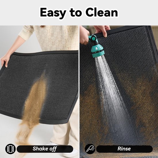 Unyqoos® Weerbestendige deurmat met elastisch net voor binnen en buiten 60x90 cm