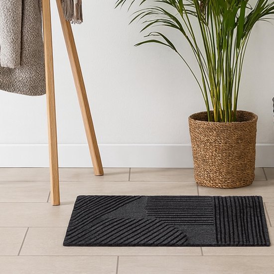 Unyqoos® Set van twee weerbestendige deurmatten met pootafdruk ontwerp voor buitengebruik
