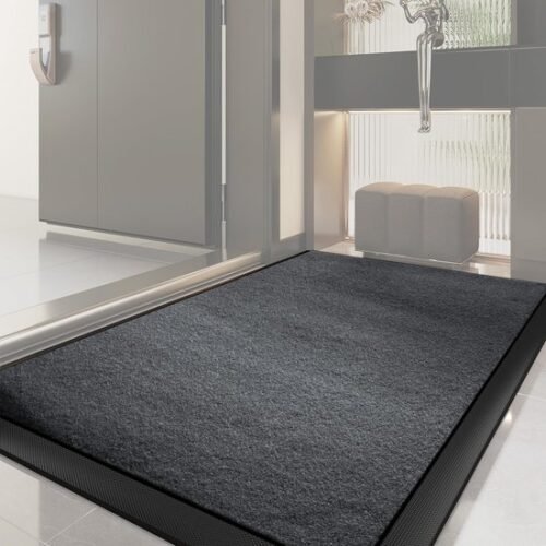 Unyqoos® Grijze antislip deurmat voor binnen en buiten, wasbaar en weerbestendig