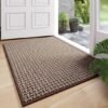 Unyqoos® Dunne vuilvangmat voor binnen met antislip en absorberende eigenschappen