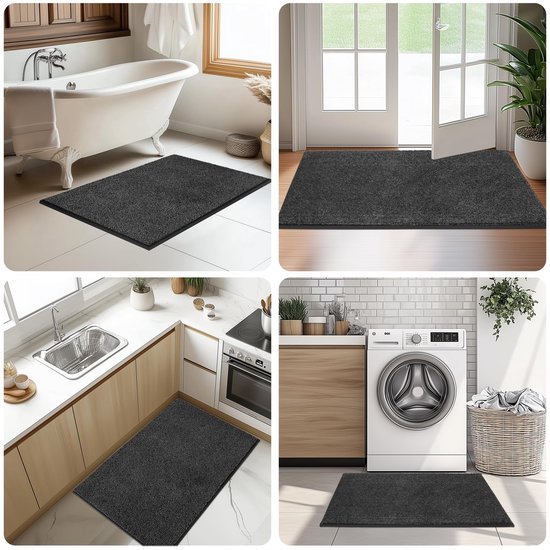 Unyqoos® Wasbare antislip deurmat voor binnengebruik in hal, keuken en badkamer