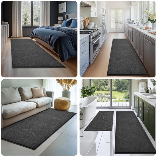 Unyqoos® Wasbare antislip deurmat voor binnengebruik in hal, keuken en badkamer