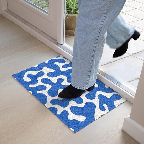550x550-30914.jpg Unyqoos® Stijlvolle en deurmat voor binnen en buiten met abstracte blauwe golven
