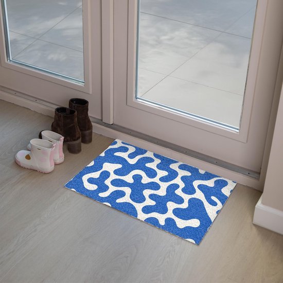 550x550-30917.jpg Unyqoos® Stijlvolle en deurmat voor binnen en buiten met abstracte blauwe golven