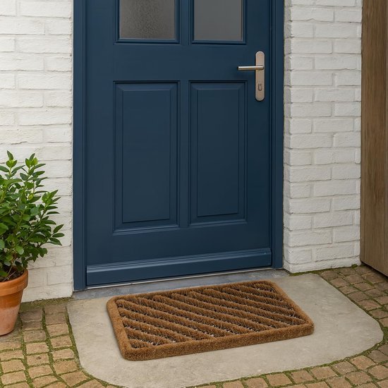 Unyqoos® Weerbestendige kokosvezel deurmat voor buiten met borsteleffect 40 x 60 cm