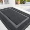 Unyqoos® Grijze antislip vuilvangmat voor binnen en buiten 60 x 90 cm