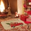 Unyqoos® Kerstdag Vrachtwagenprint Deurmat 43x75 cm Voor Binnen en Buiten