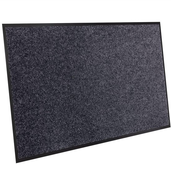 Unyqoos® Blauwe deurmat met rubberen rand, antislip en wasbaar voor binnen en buiten