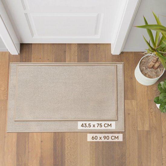 550x550-31113.jpg Unyqoos® Wasbare antislip deurmat voor binnen en buiten, 43,5 x 75 cm, beige,