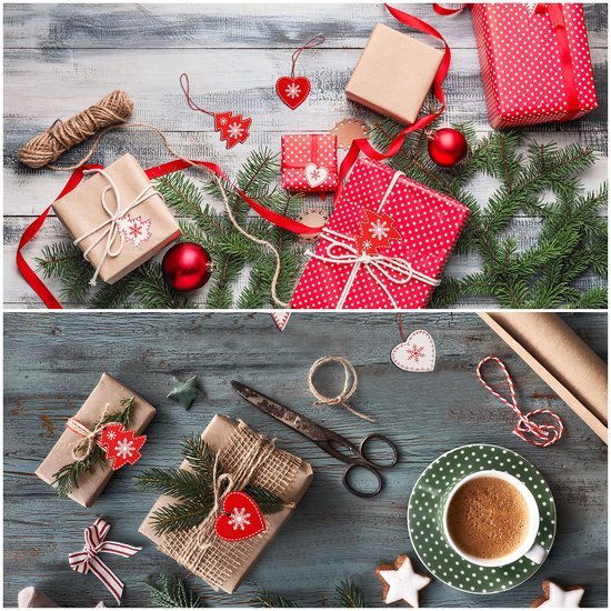 Unyqoos ® Kerstmis Houten Boomversieringen Set van 24 Stuks voor Gezellige Feestdagen