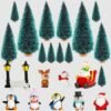 Unyqoos ® Miniatuur Kerstfiguren Set - 24 Stuks voor Feestelijke Decoraties en Knutselprojecten