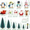 Unyqoos ® Miniatuur Kerstfiguren Set - 24 Stuks voor Feestelijke Decoraties en Knutselprojecten