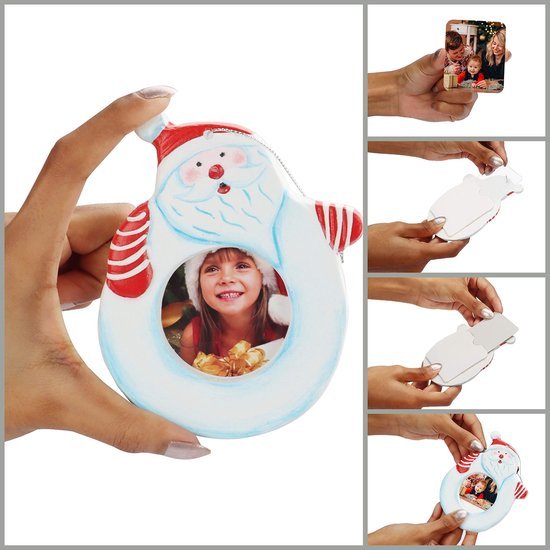 Unyqoos ® Unieke Fotolijst Hangers voor Kerstboom - Set van 6 Decoratieve Fotohouders