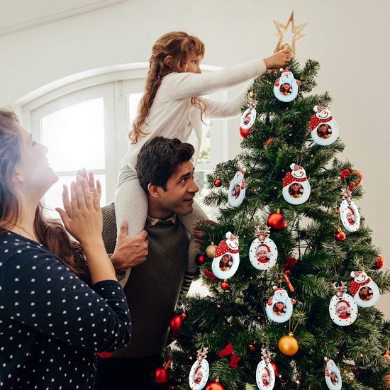 Unyqoos ® Unieke Fotolijst Hangers voor Kerstboom - Set van 6 Decoratieve Fotohouders