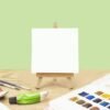 Unyqoos ® Complete Set van 10 Miniatuur Tafelezels met Canvas voor Creatieve Kunstprojecten