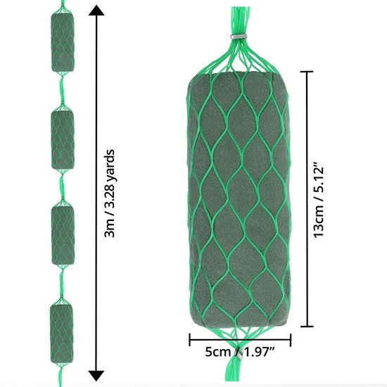 Unyqoos ® Innovatieve Bloemschuimkrans voor Decoratieve Bloemstukken - 14 Stuks - 3 Meter Lang