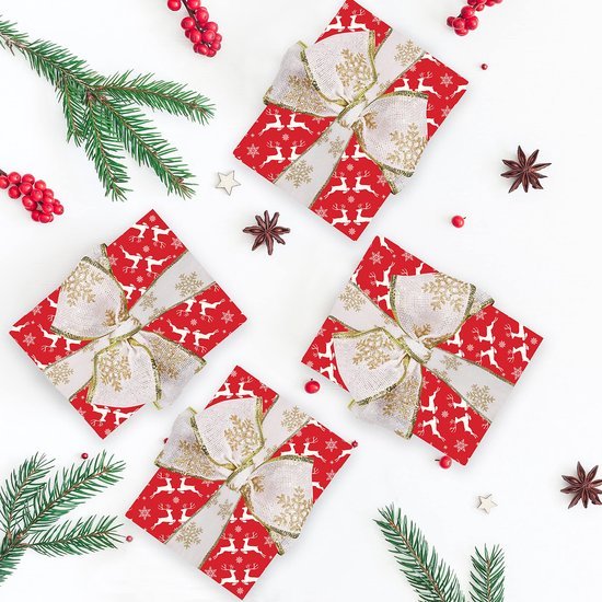 Unyqoos ® Stralend Wit Feestelijk Lint met Sneeuwvlokkenpatroon voor Diverse Decoraties