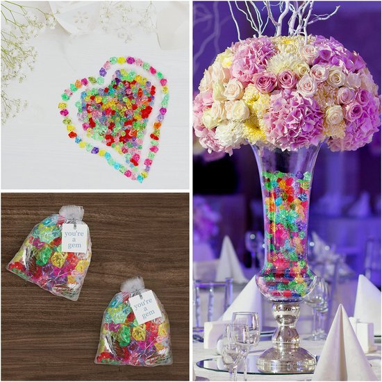 Unyqoos ® Kleurrijke Acryl Glitterstenen Set voor Creatieve Decoraties en Vakmanschap