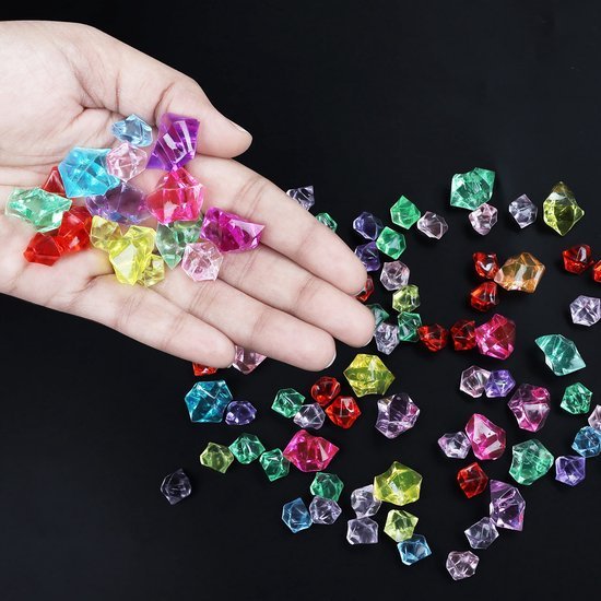 Unyqoos ® Kleurrijke Acryl Glitterstenen Set voor Creatieve Decoraties en Vakmanschap
