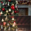 Unyqoos ® Set van 24 Luxe Houten Kerstboomdecoraties in Diverse Vormgeving voor Feestelijke Sfeer