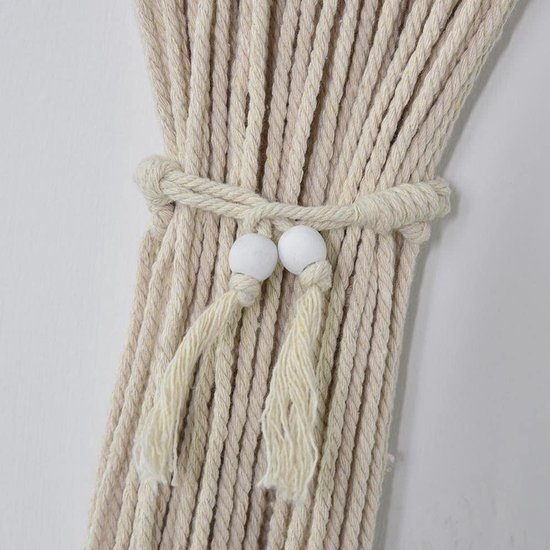 Unyqoos ® Elegant Handgeweven Macramé Draadgordijn voor Unieke Wand- en Deurdecoratie in Boho Stijl