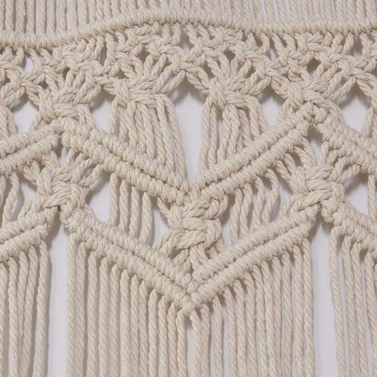 Unyqoos ® Elegant Handgeweven Macramé Draadgordijn voor Unieke Wand- en Deurdecoratie in Boho Stijl
