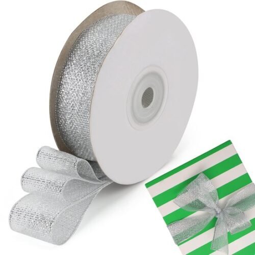 Unyqoos ® Feestelijk Glanzend Zilveren Lint voor Creatieve Decoraties en Geschenkverpakkingen