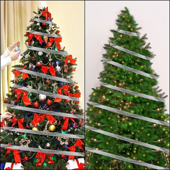 Unyqoos ® Feestelijk Glanzend Zilveren Lint voor Creatieve Decoraties en Geschenkverpakkingen