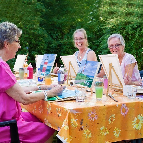 Unyqoos ® Multifunctionele Houten Tafelezels voor Kunst en Fotopresentaties - Set van 4 Stuks