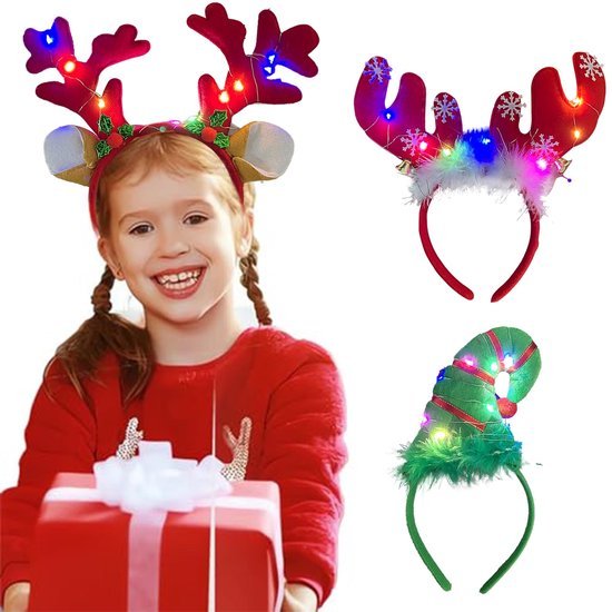 550x550-31312.jpg Unyqoos® Set van drie feestelijke kersthoofdbanden met elandgewei voor volwassenen en kinderen