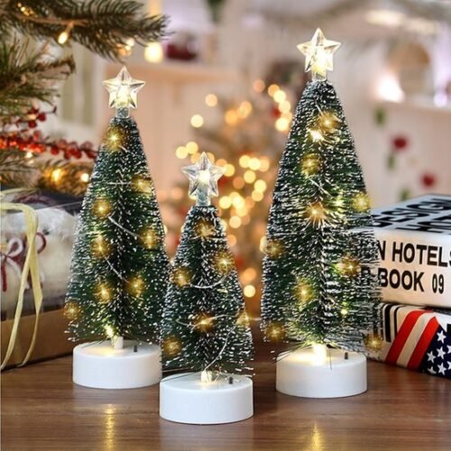 550x550-31329.jpg Unyqoos® Set van drie sfeervolle mini-kerstbomen met ledverlichting voor feestelijke decoratie