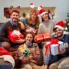 Unyqoos® Feestelijke set van kerstmutsen en haaraccessoires voor jong en oud