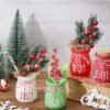 Unyqoos® Set van 24 kunstmatige rode bessen voor winterdecoratie en kransontwerp