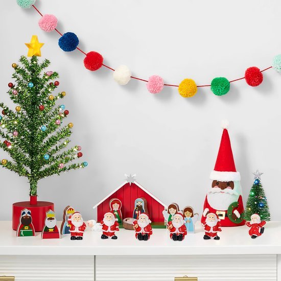 550x550-31359.jpg Unyqoos® Set van 12 miniatuur kerstfiguren voor creatieve kerstdecoratie
