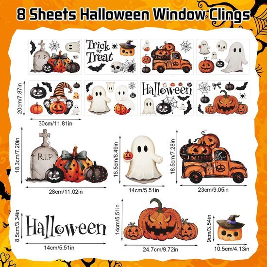 550x550-31367.jpg Unyqoos® Set van 8 Halloween Raamstickers voor Feestelijke Decoratie en Sfeer