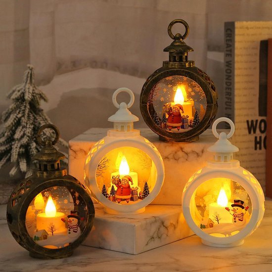 550x550-31376.jpg Unyqoos® Set van twee sfeervolle kerstlantaarns met flikkerend LED-licht voor binnen en buiten