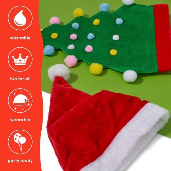 550x550-31406.jpg Unyqoos® Vijfdelige set feestelijke kerstmutsen voor kinderen en volwassenen